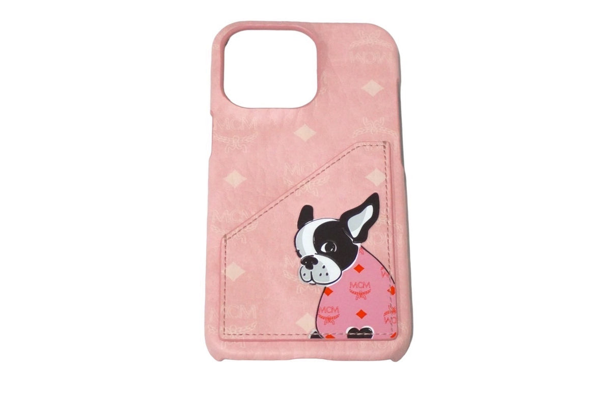 MCM ベージュ iPhone1212proケース フレブル 未使用 新品未使用 MCM M Pup フレブル iPhone12/12Proケース ベージュ