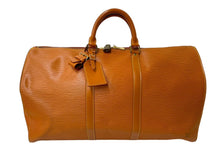 画像をギャラリービューアに読み込む, LOUIS VUITTON ルイヴィトン ボストンバッグ キーポル50 エピ M42968 ジパングゴールド ブラウン ゴールド金具 良品 中古 58353
