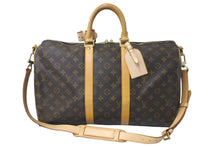 画像をギャラリービューアに読み込む, LOUIS VUITTON ルイヴィトン ボストンバッグ キーポルバンドリエール45 モノグラム M41418 ブラウン ゴールド金具 美品 中古 58558