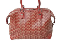 Load image into Gallery viewer, GOYARD ゴヤール ボストンバッグ ボーイング30 レッド PVCコーティングキャンバス レザー シルバー金具 美品 中古 58993