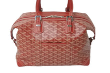 Load image into Gallery viewer, GOYARD ゴヤール ボストンバッグ ボーイング30 レッド PVCコーティングキャンバス レザー シルバー金具 美品 中古 58993