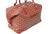 Load image into Gallery viewer, GOYARD ゴヤール ボストンバッグ ボーイング30 レッド PVCコーティングキャンバス レザー シルバー金具 美品 中古 58993