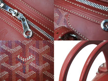 Load image into Gallery viewer, GOYARD ゴヤール ボストンバッグ ボーイング30 レッド PVCコーティングキャンバス レザー シルバー金具 美品 中古 58993