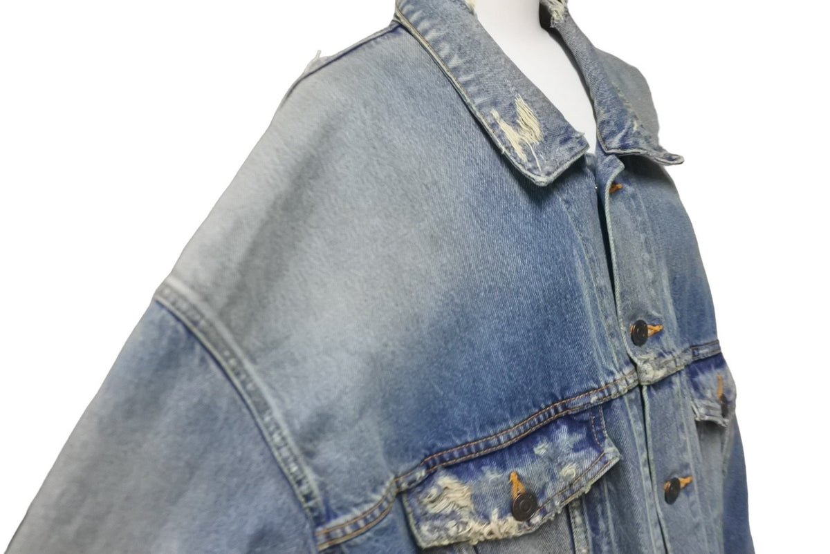 極美品 BALENCIAGA バレンシアガ デニムジャケット デストロイ