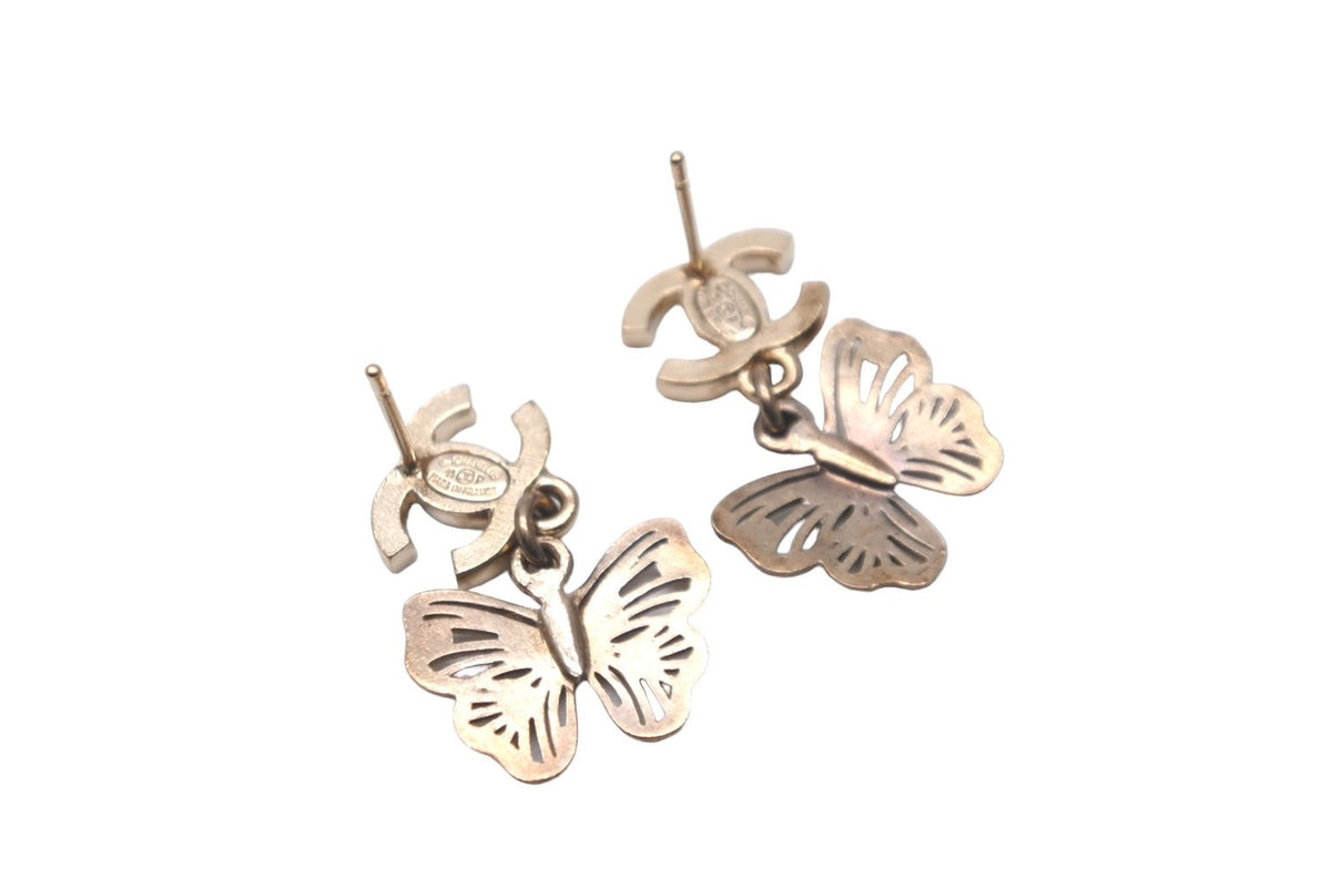 CHANEL シャネル ピアス ココマーク ラインストーン 蝶々 11P CHANEL シャネル ピアス ココマーク ラインストーン 蝶々 11P