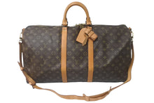 Load image into Gallery viewer, LOUIS VUITTON ルイ ヴィトン ボストンバッグ キーポル バンドリエール 55 モノグラムキャンバス M41414 ブラウン 美品 中古 61007