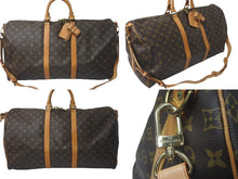 Load image into Gallery viewer, LOUIS VUITTON ルイ ヴィトン ボストンバッグ キーポル バンドリエール 55 モノグラムキャンバス M41414 ブラウン 美品 中古 61007