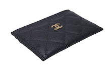 Load image into Gallery viewer, 極美品 CHANEL シャネル カードケース 22番台 ココマーク ブラック キャビアスキン ゴールド金具 中古 61125