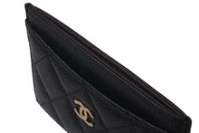 Load image into Gallery viewer, 極美品 CHANEL シャネル カードケース 22番台 ココマーク ブラック キャビアスキン ゴールド金具 中古 61125