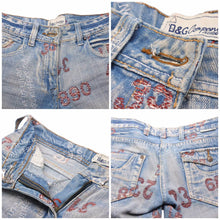 Load image into Gallery viewer, D&G ドルチェ&ガッバーナ ヴィンテージ デニム パンツ ジーンズ インディゴ 刺繍 イタリア製 レディース サイズ31 良好 38015