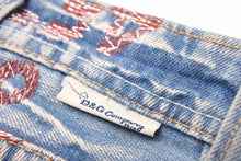 Load image into Gallery viewer, D&G ドルチェ&ガッバーナ ヴィンテージ デニム パンツ ジーンズ インディゴ 刺繍 イタリア製 レディース サイズ31 良好 38015