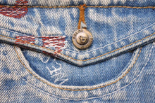 Load image into Gallery viewer, D&G ドルチェ&ガッバーナ ヴィンテージ デニム パンツ ジーンズ インディゴ 刺繍 イタリア製 レディース サイズ31 良好 38015