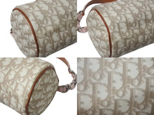 Load image into Gallery viewer, Christian Dior クリスチャンディオール トロッター ロマンティック ハンドバッグ チャームハート ベージュ ピンク 美品 中古 4b000255