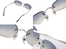 Load image into Gallery viewer, 極美品 CHANEL シャネル ココマーク サングラス リムレス 4002 ブルー グラデーション 小物 メガネ アイウェア 54☐19 130 美品 中古 4b000326