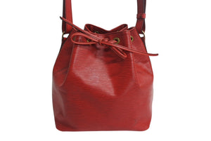 LOUIS VUITTON ルイヴィトン エピ ノエ 巾着ショルダーバッグ M44007 カスティリアンレッド レザー ゴールド金具 美品 中古 4b003408