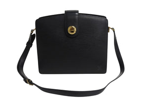 LOUIS VUITTON ルイヴィトン サックソウ ショルダーバッグ M80161 ブラック エピレザー マッドブラック金具 美品 中古 4b003417