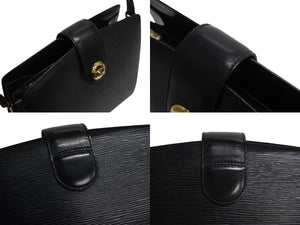 LOUIS VUITTON ルイヴィトン サックソウ ショルダーバッグ M80161 ブラック エピレザー マッドブラック金具 美品 中古 4b003417
