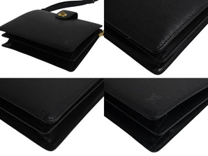 LOUIS VUITTON ルイヴィトン サックソウ ショルダーバッグ M80161 ブラック エピレザー マッドブラック金具 美品 中古 4b003417