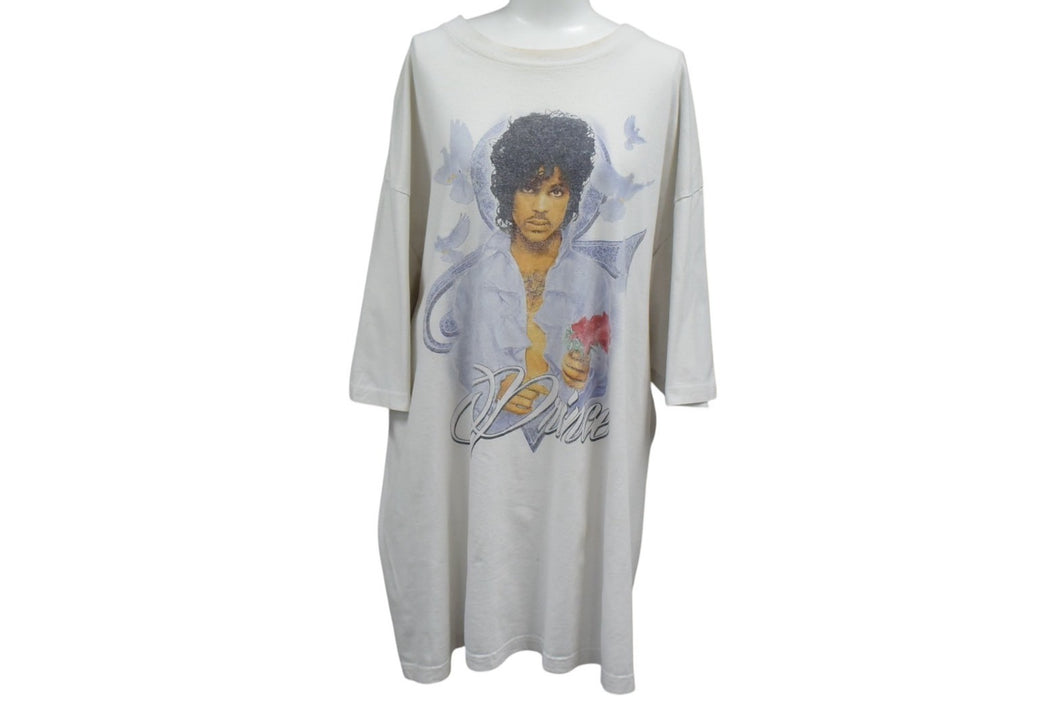 VINTAGE ヴィンテージ PRINCE プリンスフォト半袖Tシャツ ビートにこだわって コットン ホワイト サイズ3XL 良品 中古 4b000369 