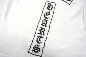 CHROME HEARTS クロムハーツ OLD FOTI SIDE Logo TANK TOP サイドタンクトップ ヴァーティカルプリント ホワイト L 美品ロゴ 中古 4b000405 