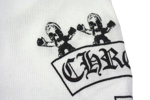 CHROME HEARTS クロムハーツ OLD FOTI SIDE Logo TANK TOP サイドタンクトップ ヴァーティカルプリント ホワイト L 美品ロゴ 中古 4b000405 