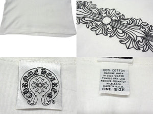 CHROME HEARTS クロムハーツ フローラル プリント ノースリーブカットソー タンクトップ ホワイト サイズONE 美品 中古 4b000408