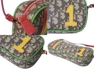 極美品 Christian Dior クリスチャンディオール トロッター ワンショルダーバッグ ハンドバッグ 05-MA-0054 ラスタカラー 中古 4b000453