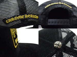 極美品 CHROME HEARTS クロムハーツ トラッカーキャップ 帽子 新型 ONE SIZE (53-60) HOLLYWOOD CHプラス コーデュロイ 中古 4b000454