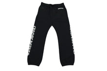 Load image into Gallery viewer, 新品未使用 CHROME HEARTS クロムハーツ スウェットパンツ サイズL サイドロゴ 新型 プリント ブラック コットン 中古 4b000456