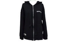 Load image into Gallery viewer, CHROME HEARTS クロムハーツ ジップアップパーカー フーディー サイズM 袖ロゴ CHプラス ダガージップ ブラック 美品 中古 4b000463