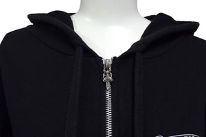CHROME HEARTS クロムハーツ ジップアップパーカー フーディー サイズM 袖ロゴ CHプラス ダガージップ ブラック 美品 中古 4b000463
