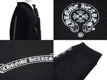 Load image into Gallery viewer, CHROME HEARTS クロムハーツ ジップアップパーカー フーディー サイズM 袖ロゴ CHプラス ダガージップ ブラック 美品 中古 4b000463