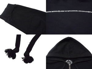 CHROME HEARTS クロムハーツ ジップアップパーカー フーディー サイズM 袖ロゴ CHプラス ダガージップ ブラック 美品 中古 4b000463