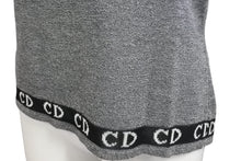 Load image into Gallery viewer, Christian Dior クリスチャンディオール CDロゴライン タンクトップ グレー レーヨン KWP7L1209 サイズL 美品 中古 4b000480