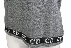 Christian Dior クリスチャンディオール CDロゴライン タンクトップ グレー レーヨン KWP7L1209 サイズL 美品 中古 4b000480