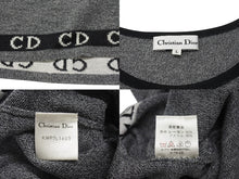 Load image into Gallery viewer, Christian Dior クリスチャンディオール CDロゴライン タンクトップ グレー レーヨン KWP7L1209 サイズL 美品 中古 4b000480
