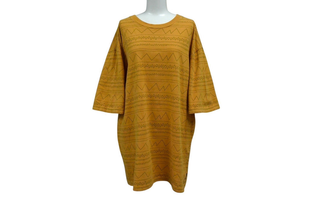 STUSSY ステューシー ビンテージストライプボーダーＴシャツ 00s オレンジ コットン サイズL 美品 中古 4b000592