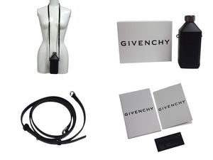 新品未使用 GIVENCHY ジバンシィ WATER BOTTLE STRAP モダン ウォーターボトル メタル レザー ブラック 中古 4b000652