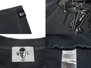 WARREN LOTAS ウォーレンロータス A Simple Plan 半袖Tシャツ サイズL ヴィンテージ加工 ブラック ピエロ ギャング 美品 中古 4b000659