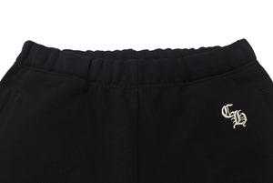 新品未使用 CHROME HEARTS クロムハーツ Y NOT スローライドロゴ 刺繍 パンツ ブラック ボトムス シルバー金具 サイズM 中古 4b000726
