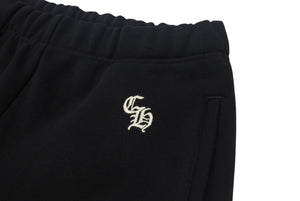 新品未使用 CHROME HEARTS クロムハーツ Y NOT スローライドロゴ 刺繍 パンツ ブラック ボトムス シルバー金具 サイズM 中古 4b000726