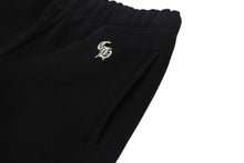 Load image into Gallery viewer, 新品未使用 CHROME HEARTS クロムハーツ Y NOT スローライドロゴ 刺繍 パンツ ブラック ボトムス シルバー金具 サイズM 中古 4b000726