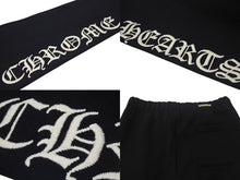 Load image into Gallery viewer, 新品未使用 CHROME HEARTS クロムハーツ Y NOT スローライドロゴ 刺繍 パンツ ブラック ボトムス シルバー金具 サイズM 中古 4b000726