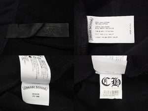 新品未使用 CHROME HEARTS クロムハーツ Y NOT スローライドロゴ 刺繍 パンツ ブラック ボトムス シルバー金具 サイズM 中古 4b000726