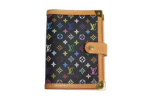 Load image into Gallery viewer, LOUIS VUITTON ルイヴィトン 手帳カバー システム手帳 アジェンダPM R20895 モノグラムマルチカラー ノワール 美品 中古 4b000763