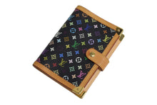 Load image into Gallery viewer, LOUIS VUITTON ルイヴィトン 手帳カバー システム手帳 アジェンダPM R20895 モノグラムマルチカラー ノワール 美品 中古 4b000763