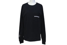 Load image into Gallery viewer, CHROME HEARTS クロムハーツ 長袖Ｔシャツ ロンT 背面セメタリークロス ブラック コットン サイズS 美品 中古 4b000781