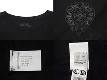 Load image into Gallery viewer, CHROME HEARTS クロムハーツ 長袖Ｔシャツ ロンT 背面セメタリークロス ブラック コットン サイズS 美品 中古 4b000781