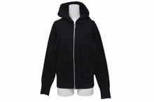 Load image into Gallery viewer, 極美品 CHROME HEARTS クロムハーツ クロスパッチ ダブルジップ パーカー ブラック 新型 フーディ― シルバー金具 サイズM 中古 4b000783