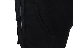 極美品 CHROME HEARTS クロムハーツ クロスパッチ ダブルジップ パーカー ブラック 新型 フーディ― シルバー金具 サイズM 中古 4b000783